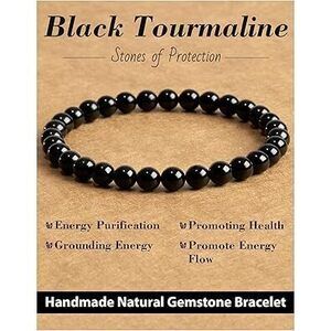 6Mm Natural Gemstone Beaded Bracelet, Healing Crystal Yoga Bracelets For Women &